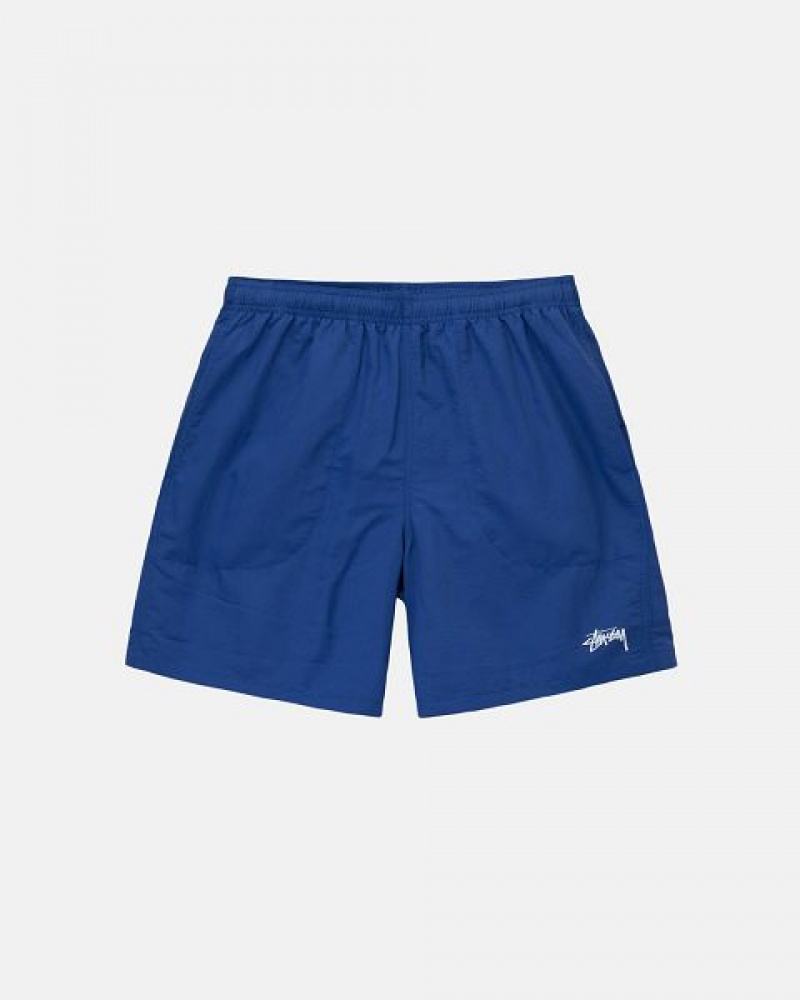 Deep Blue Stussy Water Stock Shorts | 7594BOJMH