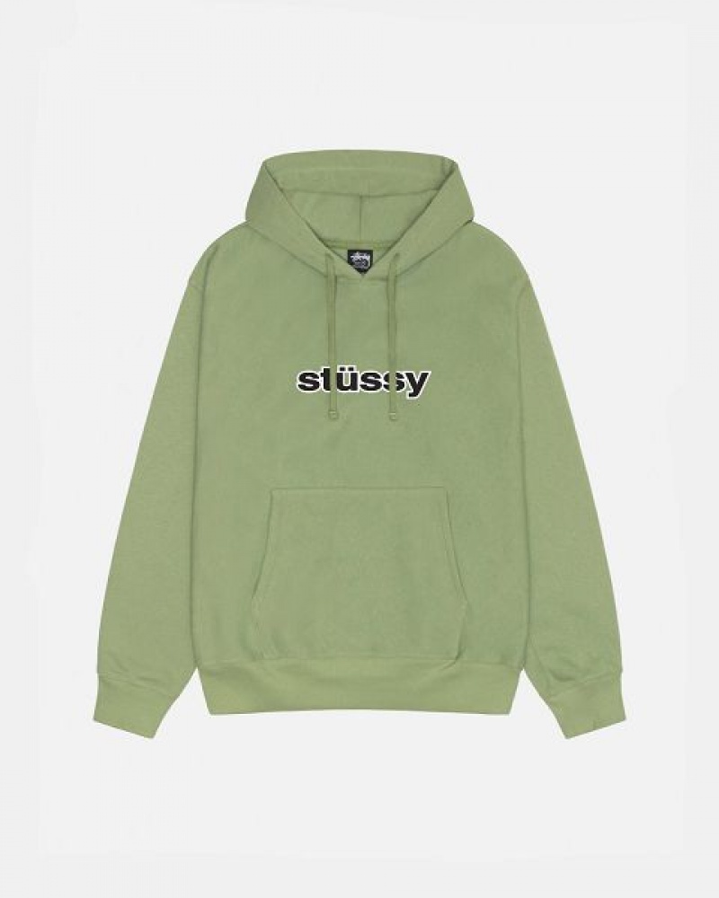 Green / Black Stussy Ss-link Hoodie | 3064YDXVF