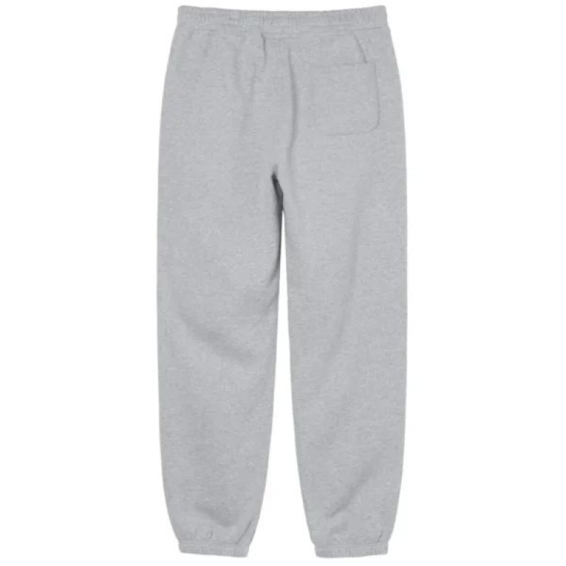 Grey Stussy 8 Ball Logo Pants | 3689NKBZL