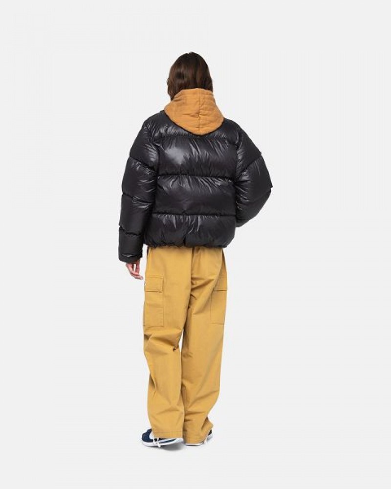 Grey Stussy Parachute Ripstop Down Jackets | 8513LRHTW