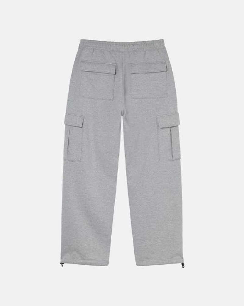 Grey Stussy Sport Cargo Fleece Sweatpants | 4891CSWAN