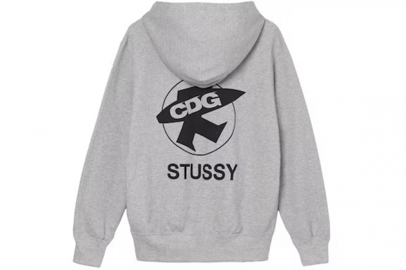 Grey / Black Stussy Cdg Hoodie | 5098AOVXU