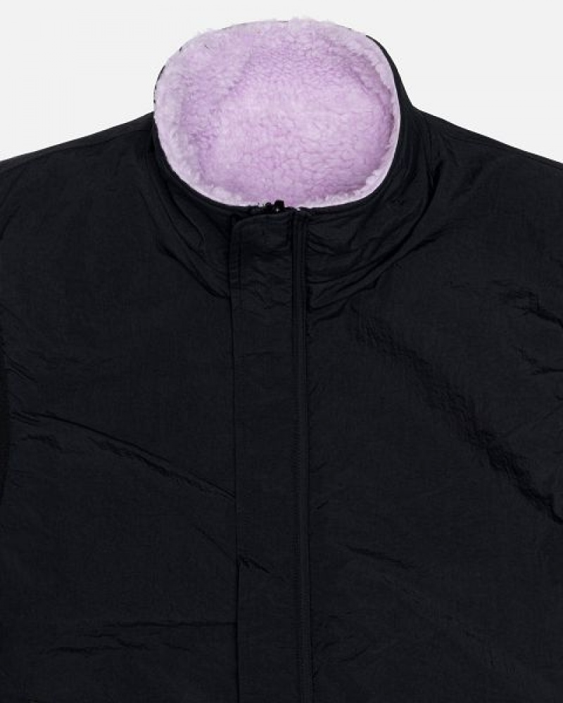 Lavender Stussy Sherpa Reversible Vest | 8531WEGJS