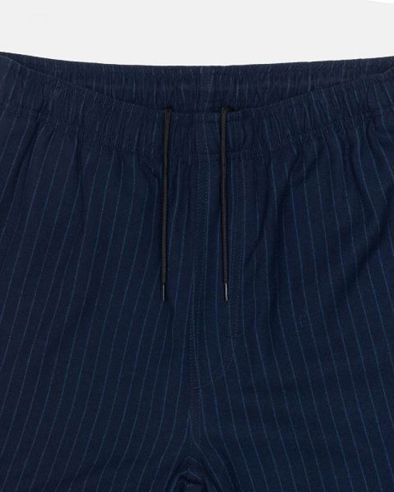 Navy Stussy Beach Wool Stripe Pants | 9251IBEHZ