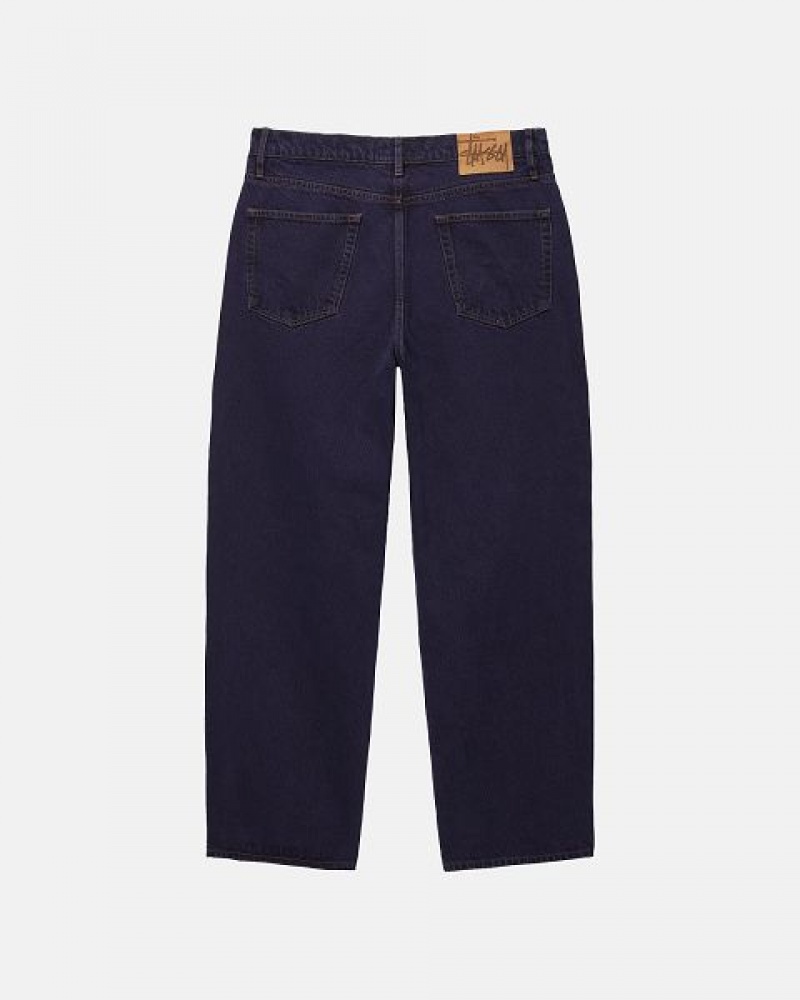 Navy Stussy Big Ol' Denim Jeans | 1579JNAUC