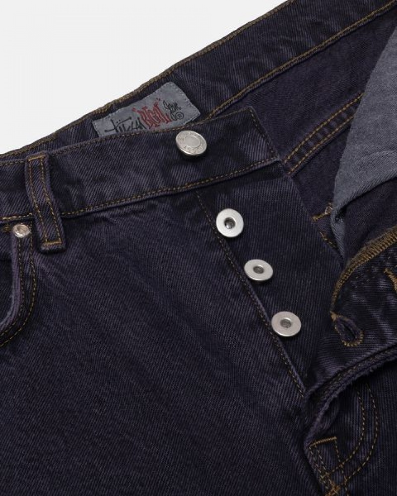 Navy Stussy Big Ol' Denim Jeans | 1579JNAUC