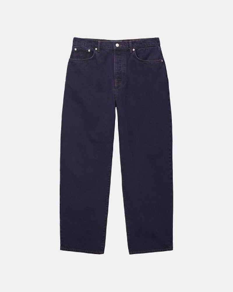 Navy Stussy Big Ol\' Denim Jeans | 1579JNAUC