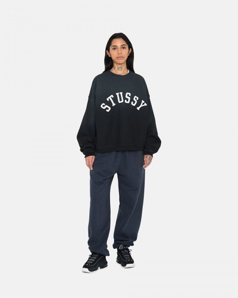 Navy Stussy Stock Logo Sweatpants | 4381HPENB