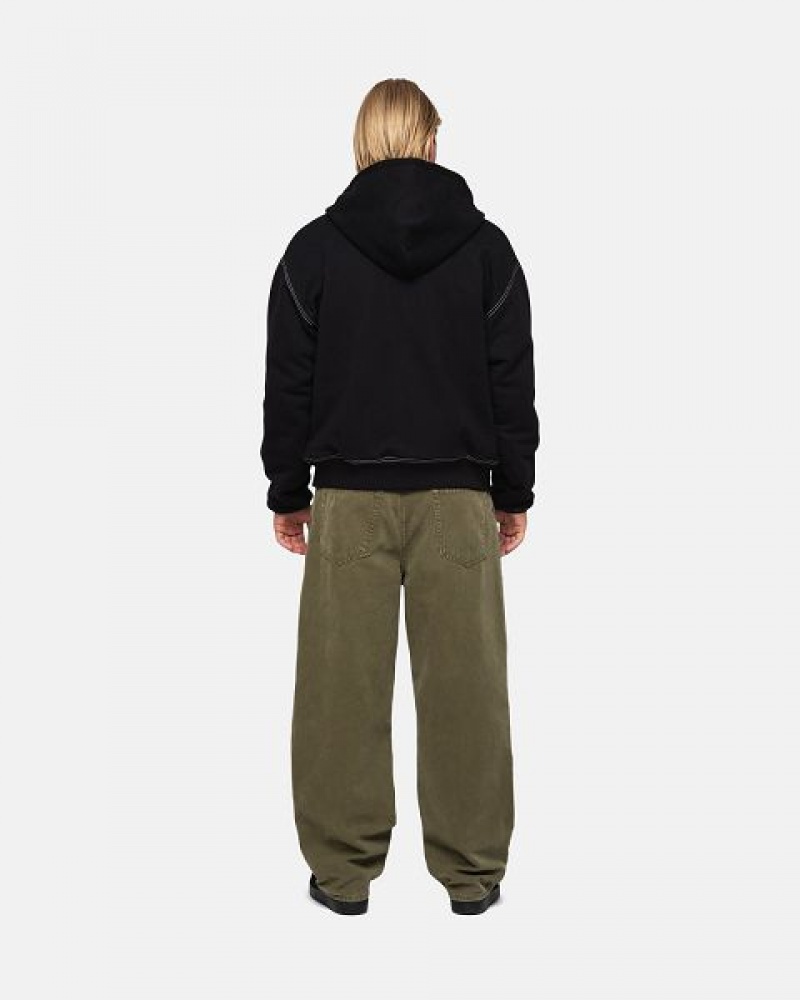 Olive Stussy Big Ol' Washed Canvas Jeans | 1054LRWFT