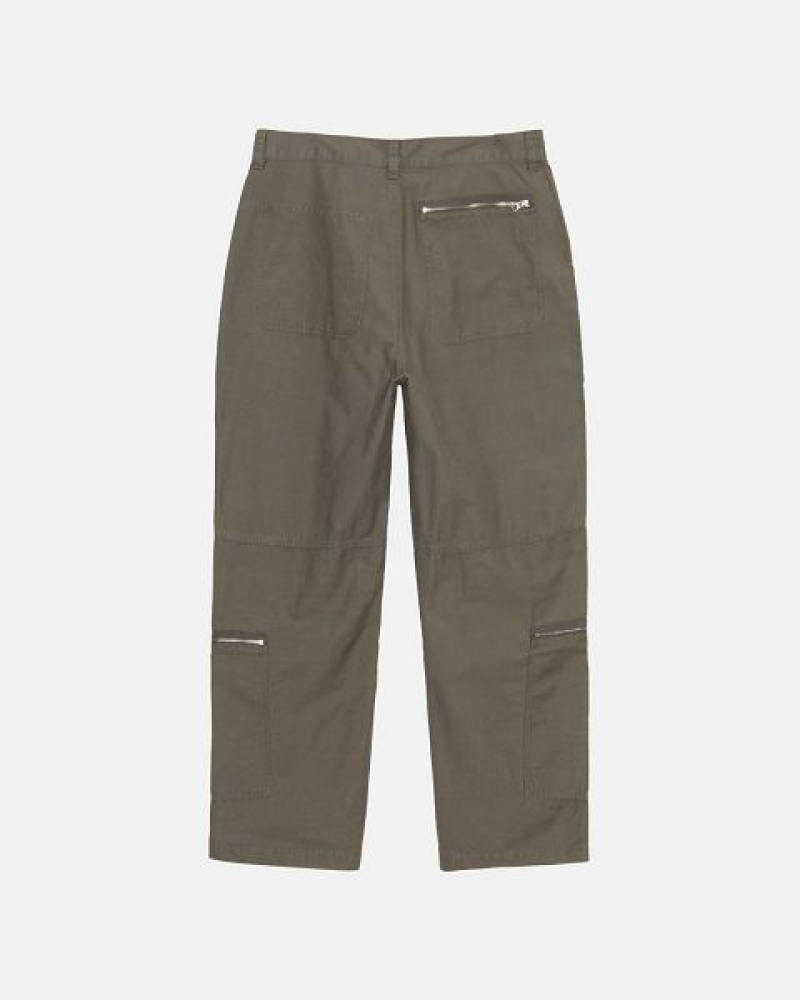 Olive Stussy Nyco Flight Pants | 5312OFPJQ