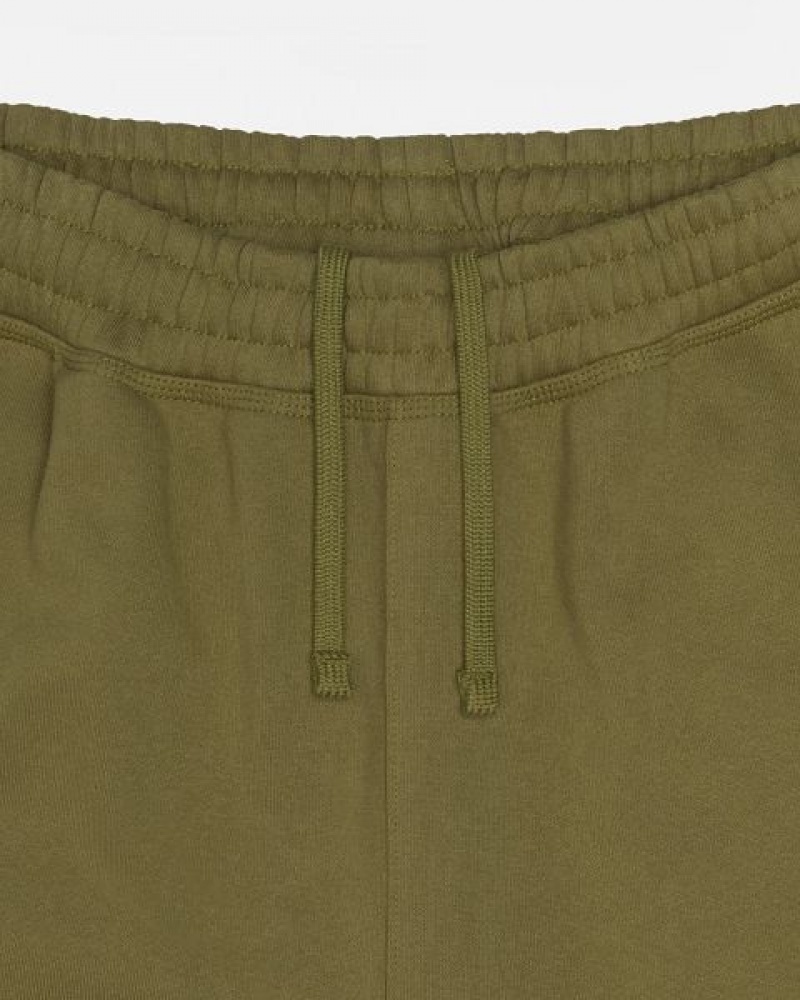 Olive Stussy Stock Logo Sweatpants | 5267ZDNSK