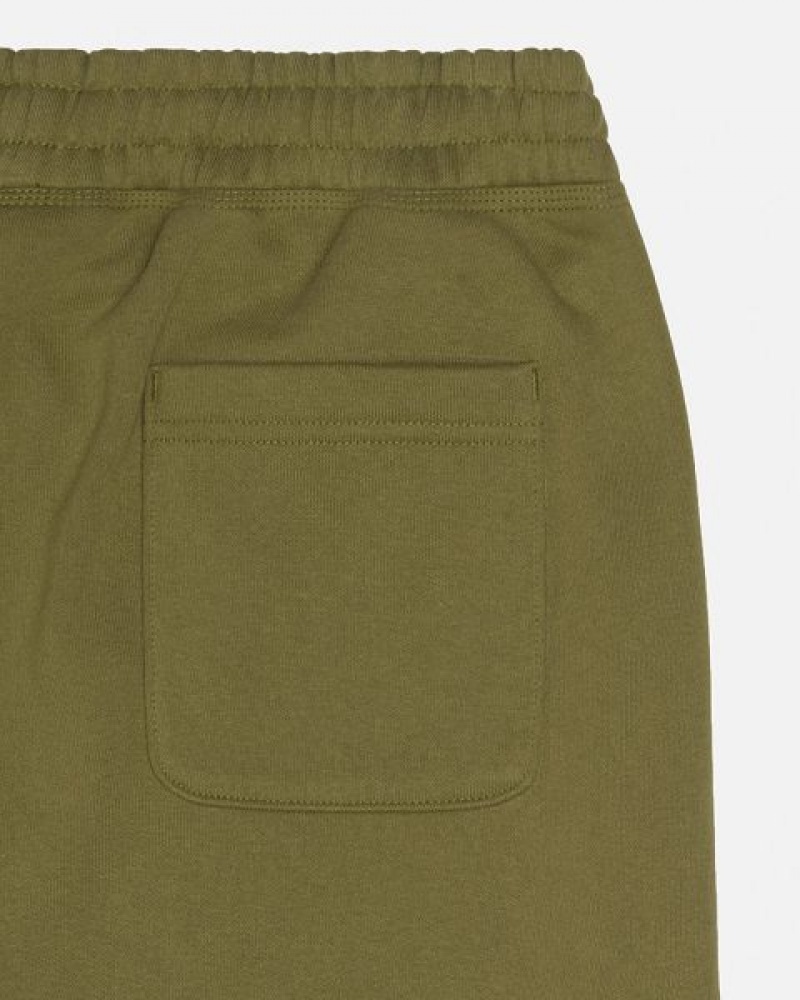 Olive Stussy Stock Logo Sweatpants | 5267ZDNSK