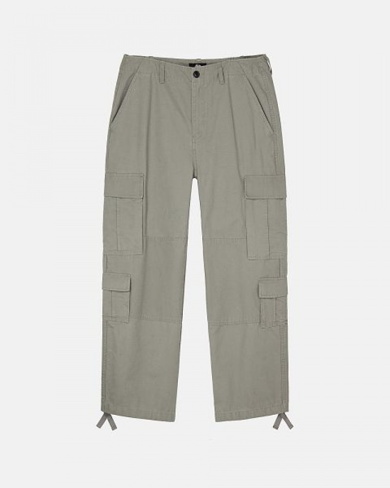 Olive Stussy Surplus Cargo Ripstop Pants | 8516CNKQS