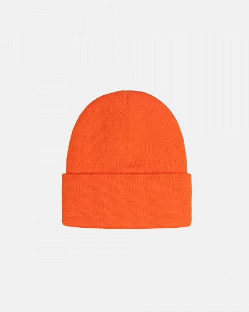 Orange Stussy Cuff Stock Beanie | 1092JSXTG