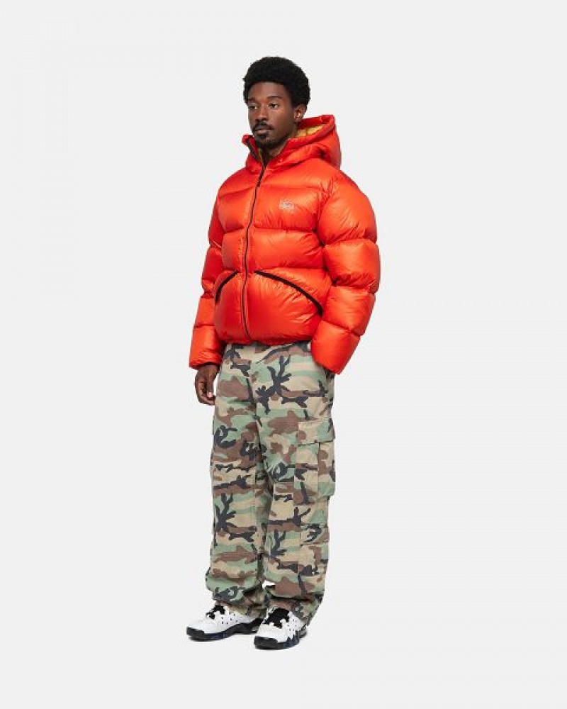 Orange Stussy Micro Ripstop Down Parka | 9250RQZLP