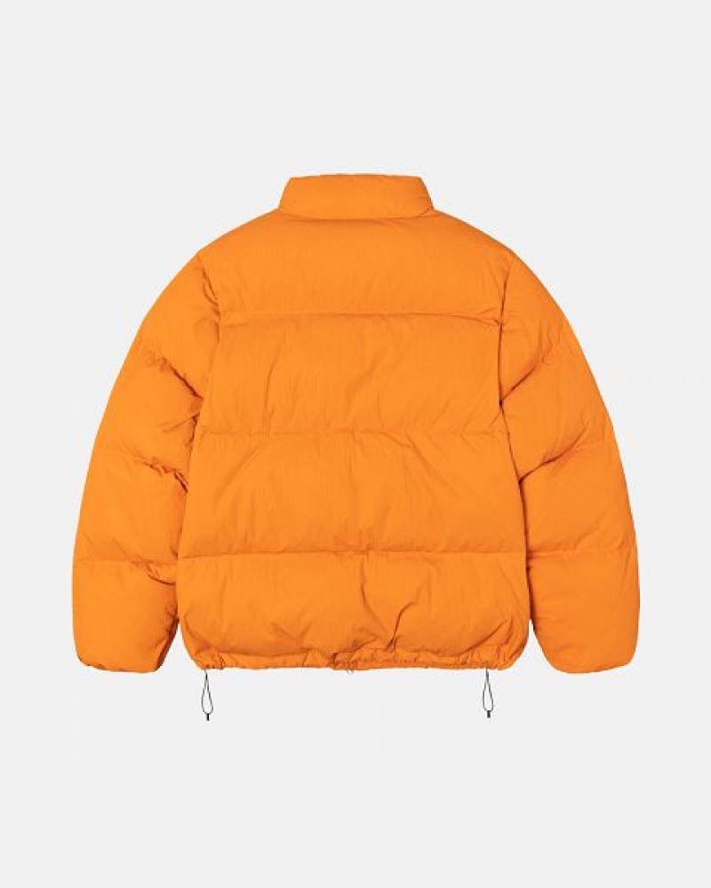 Orange Stussy Nylon Down Jackets | 0198QTCXF