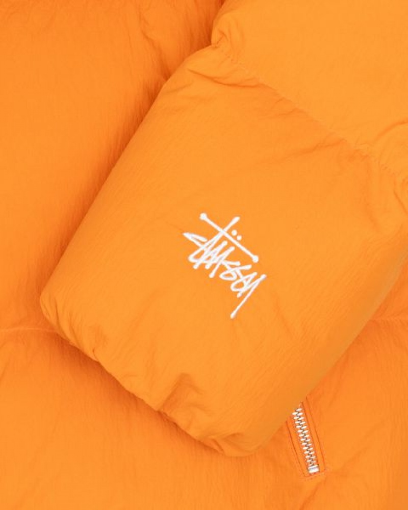 Orange Stussy Nylon Down Jackets | 0198QTCXF