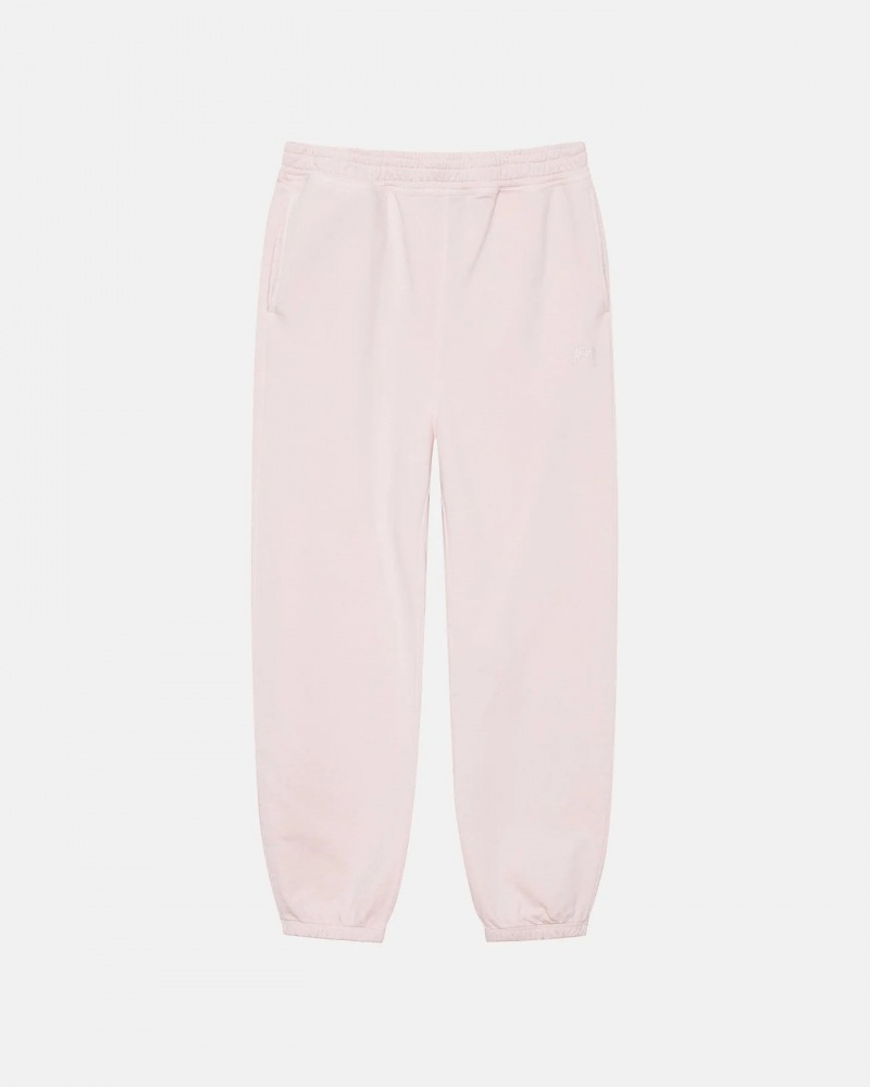 Pink Stussy Overdyed Stock Logo Sweatpants | 7894FBHPZ