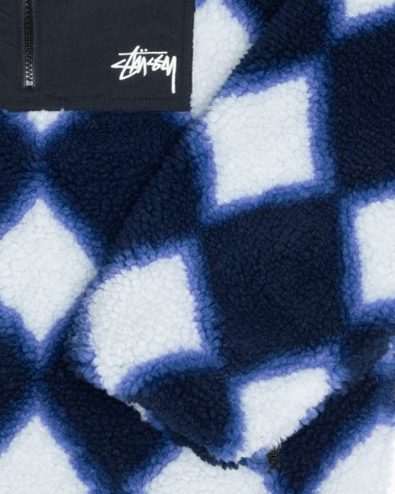 Purple Stussy Sherpa Reversible Jackets | 8296ODYKG