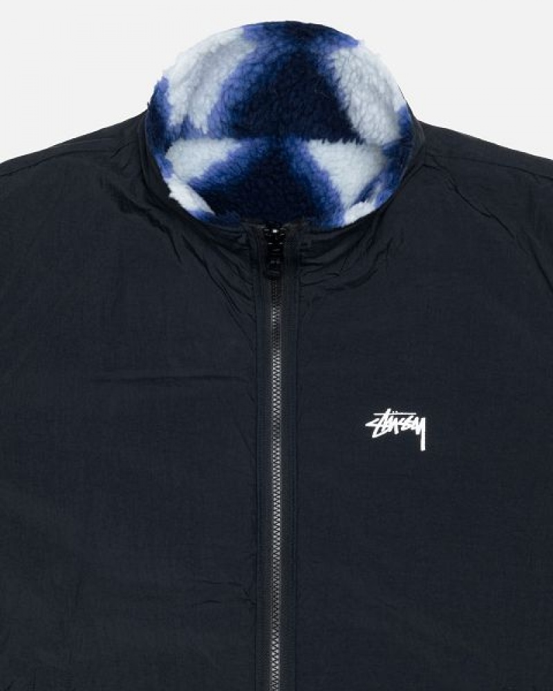 Purple Stussy Sherpa Reversible Jackets | 8296ODYKG