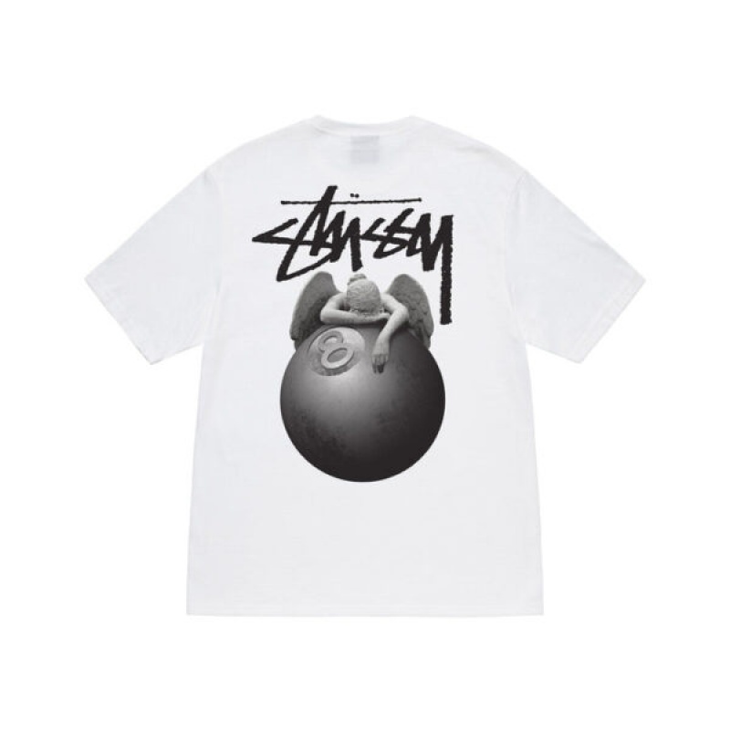 White Stussy Angel T Shirts | 2375EVLBF