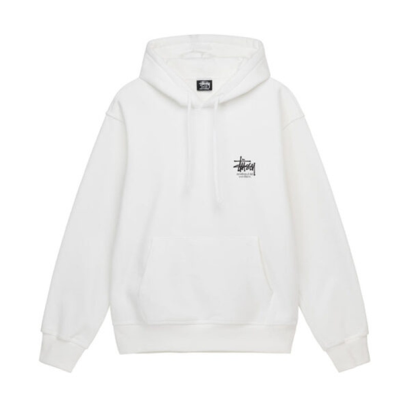 White / Black Stussy Dragon Hoodie | 0241WTRHK