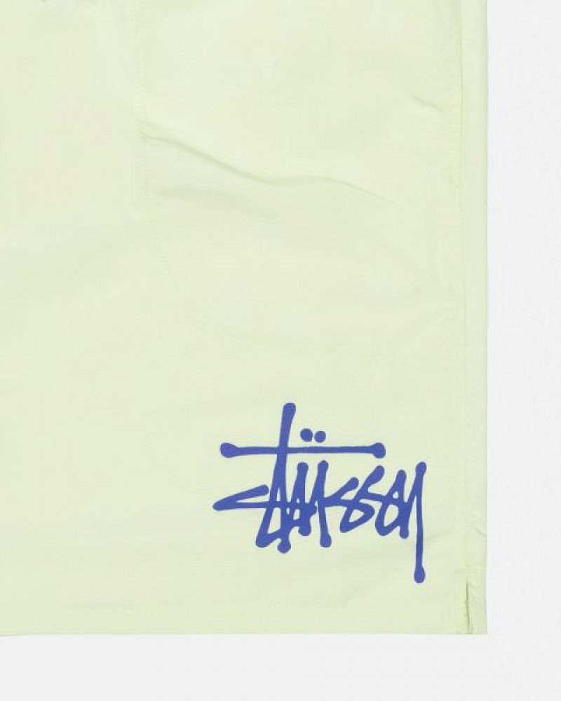 Yellow Stussy Water Big Basic Shorts | 3140LPWGT