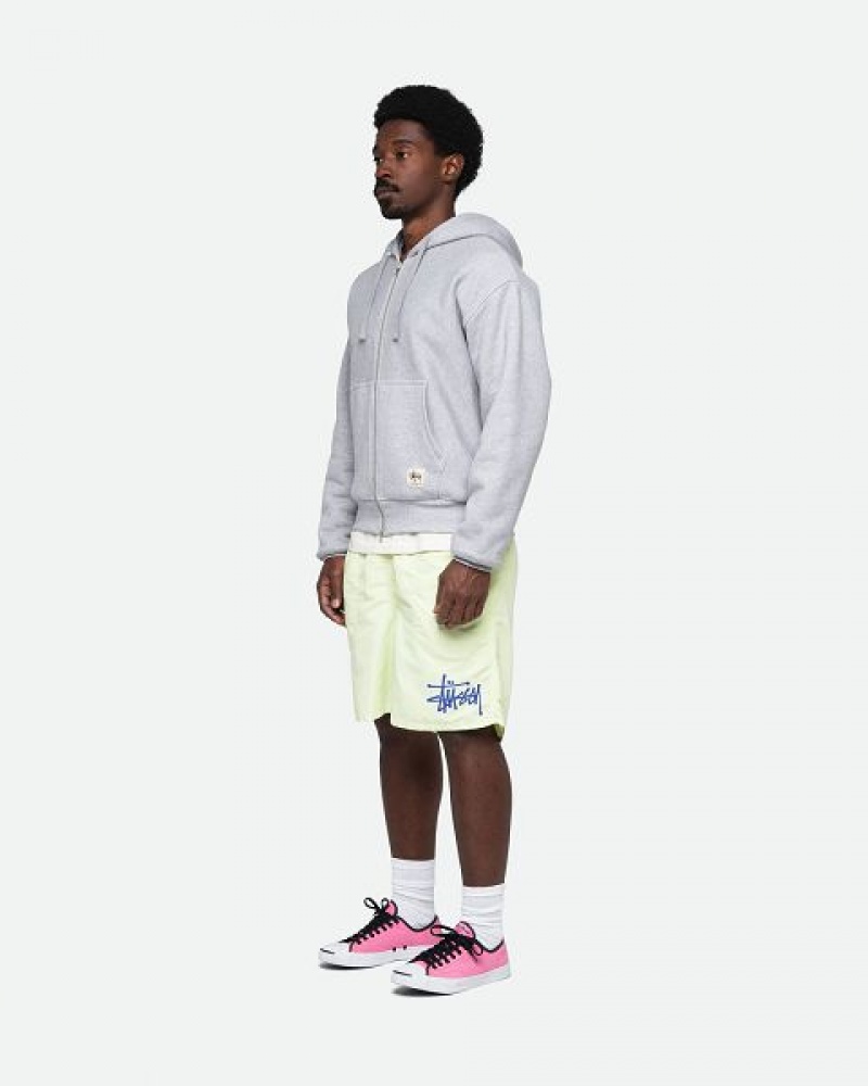 Yellow Stussy Water Big Basic Shorts | 3140LPWGT